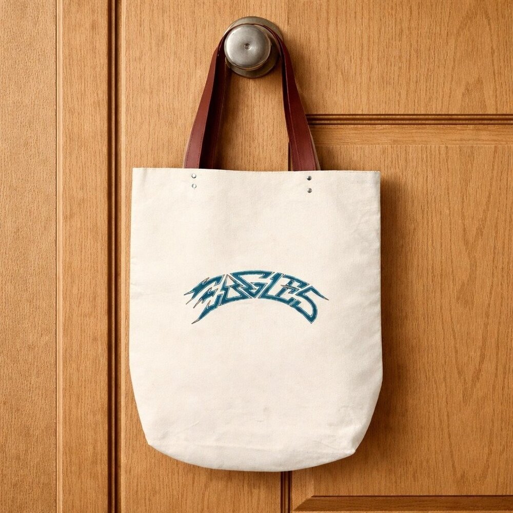 Eagles Merch Tour Swag Band Music Tote Heavy Canvas‎ Record Bag Leather Straps